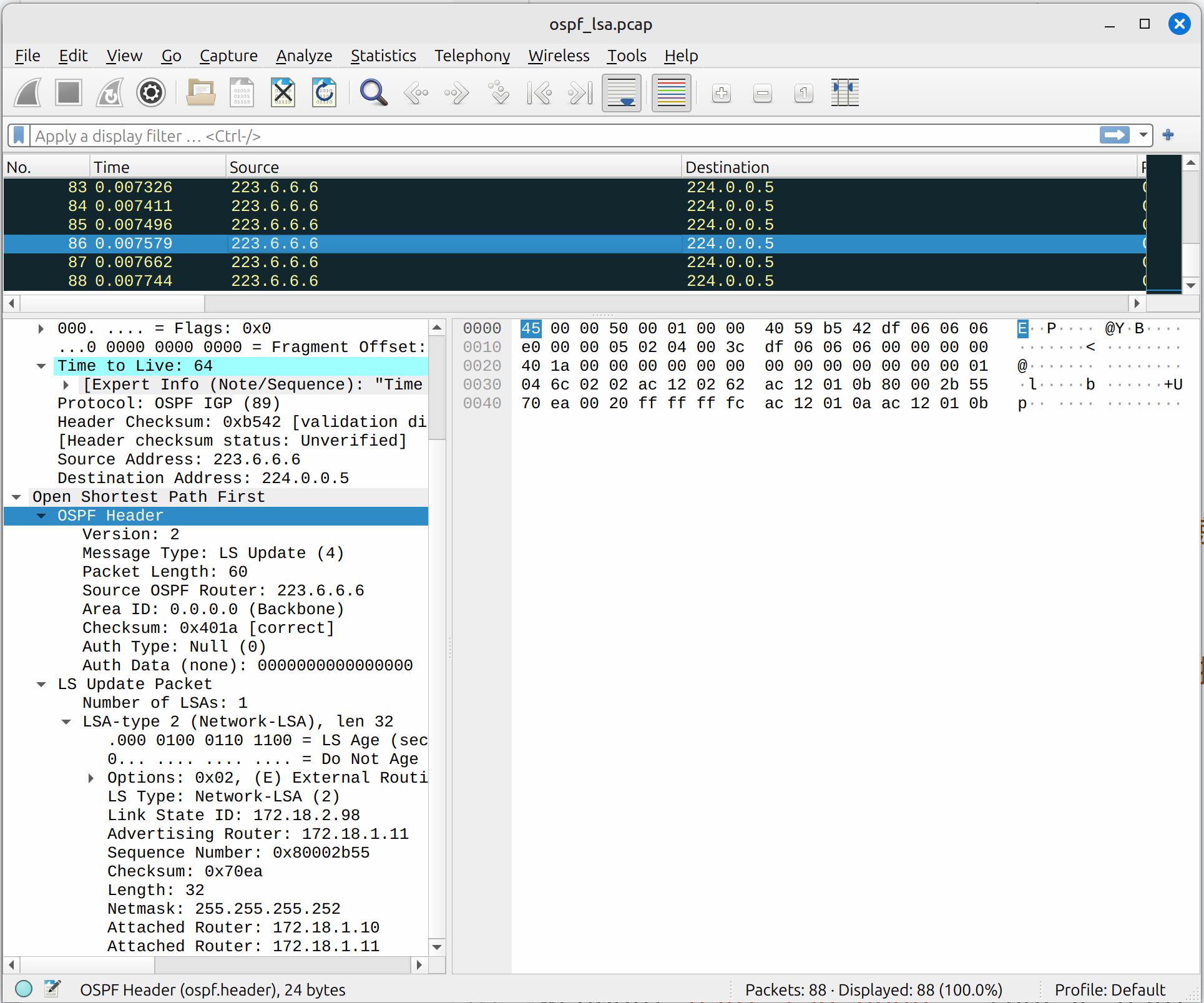 OSPF Result