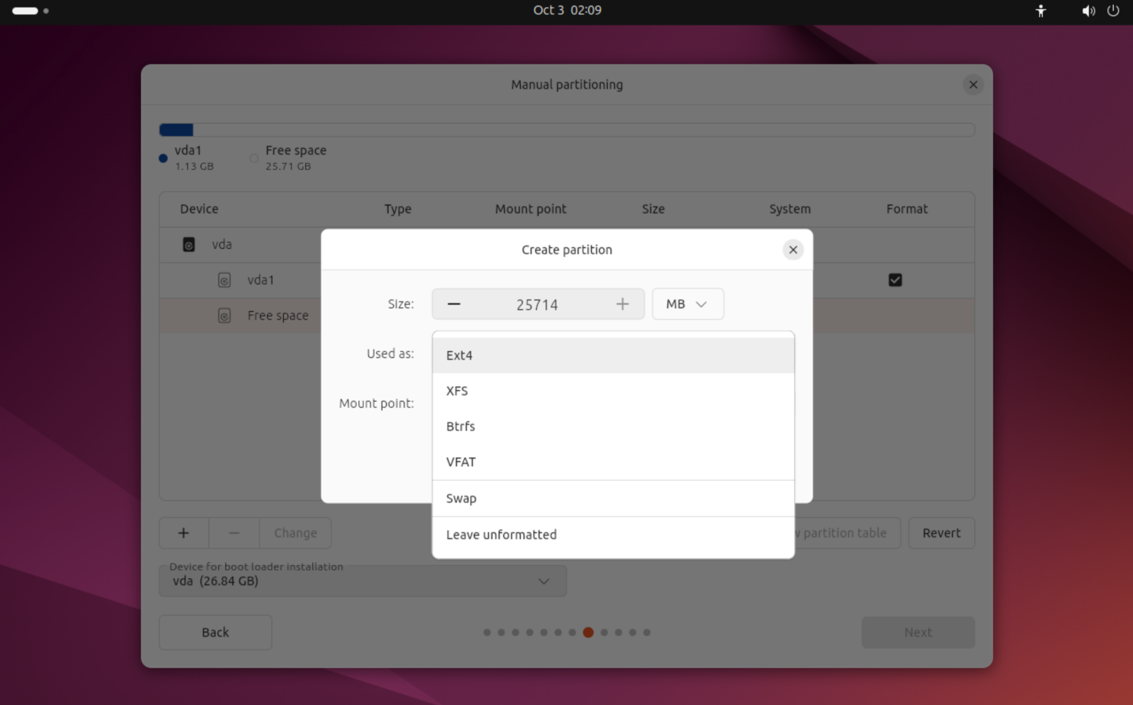 New Partition