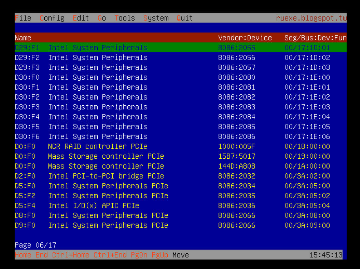 RU.efi PCIe Devices
